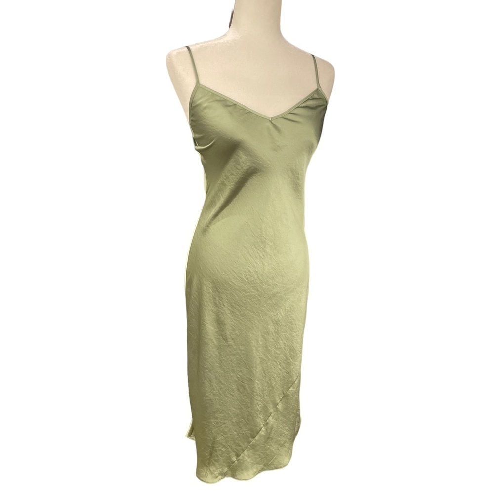 Wilfred Free Only Slip Satin Dress, Bitter Sage #75717 Size XS - Picture 3 of 11